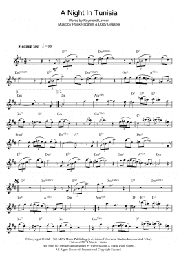 page one of A Night In Tunisia (Alto Sax Solo)