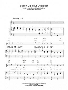 page one of Button Up Your Overcoat (Piano, Vocal & Guitar Chords)