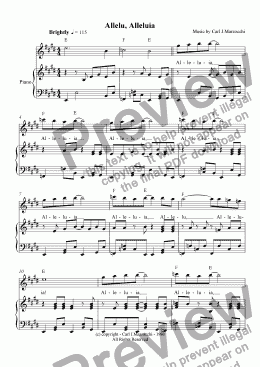 page one of Allelu, Alleluia