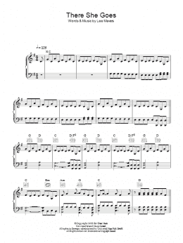 page one of There She Goes (Piano, Vocal & Guitar Chords)