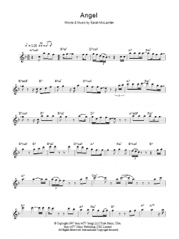 page one of Angel (Lead Sheet / Fake Book)