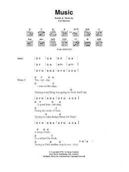 page one of Music (Guitar Chords/Lyrics)