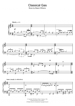 page one of Classical Gas (Piano Solo)