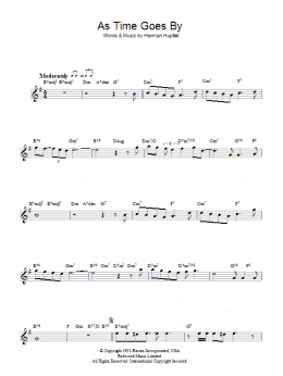 page one of As Time Goes By (Lead Sheet / Fake Book)