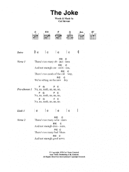 page one of The Joke (Guitar Chords/Lyrics)