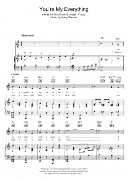 page one of You're My Everything (Piano, Vocal & Guitar Chords)