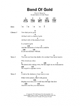 page one of Band Of Gold (Guitar Chords/Lyrics)