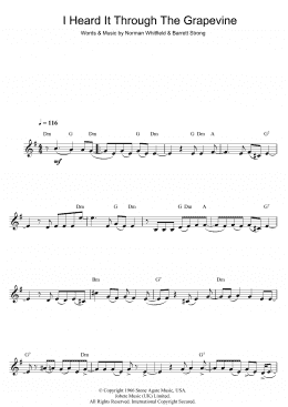 page one of I Heard It Through The Grapevine (Clarinet Solo)