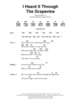 page one of I Heard It Through The Grapevine (Guitar Chords/Lyrics)