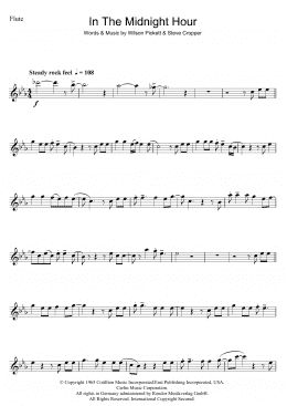 page one of In The Midnight Hour (Flute Solo)