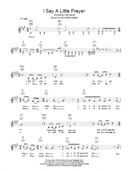 page one of I Say A Little Prayer (Lead Sheet / Fake Book)