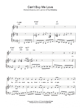 page one of Can't Buy Me Love (Piano, Vocal & Guitar Chords)