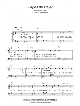 page one of I Say A Little Prayer (Easy Piano)