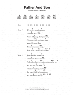 page one of Father And Son (Guitar Chords/Lyrics)