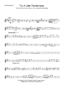 page one of Try A Little Tenderness (Alto Sax Solo)