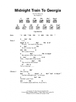 page one of Midnight Train To Georgia (Guitar Chords/Lyrics)