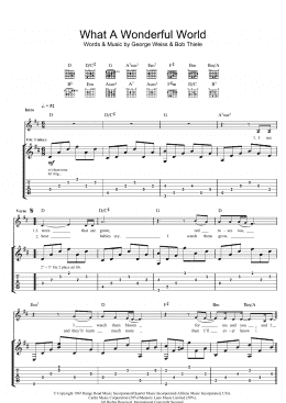 page one of What A Wonderful World (Guitar Tab)