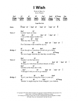 page one of I Wish (Guitar Chords/Lyrics)