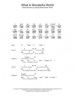 page one of What A Wonderful World (Guitar Chords/Lyrics)