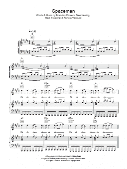 page one of Spaceman (Piano, Vocal & Guitar Chords (Right-Hand Melody))