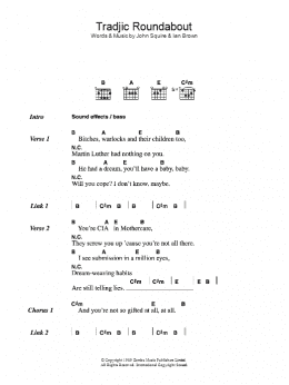 page one of Tradjic Roundabout (Guitar Chords/Lyrics)