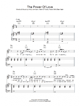 page one of The Power Of Love (Piano, Vocal & Guitar Chords)