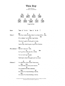 page one of This Boy (Guitar Chords/Lyrics)