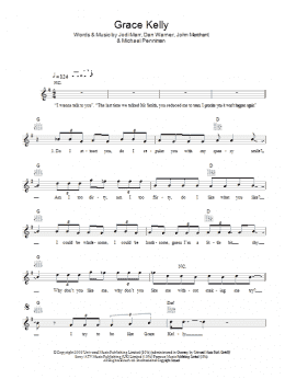 page one of Grace Kelly (Lead Sheet / Fake Book)