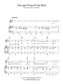 page one of The Last Thing On My Mind (Piano, Vocal & Guitar Chords)