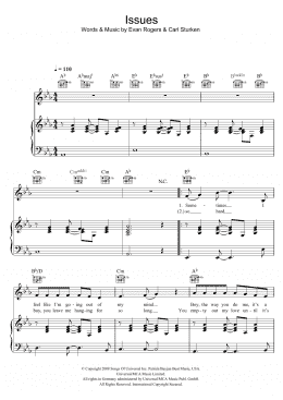 page one of Issues (Piano, Vocal & Guitar Chords)