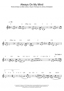 page one of Always On My Mind (Clarinet Solo)