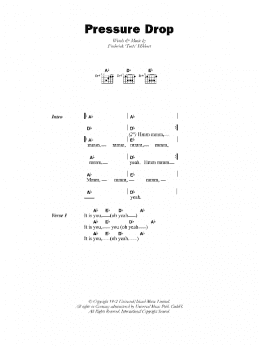 page one of Pressure Drop (Guitar Chords/Lyrics)