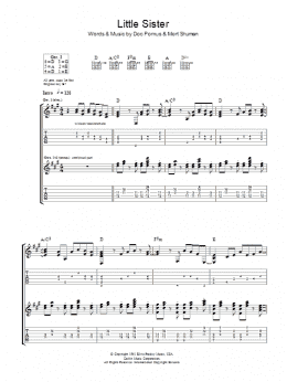 page one of Little Sister (Guitar Tab)