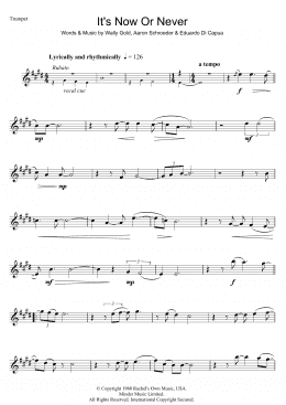 page one of It's Now Or Never (Trumpet Solo)