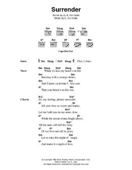 page one of Surrender (Guitar Chords/Lyrics)