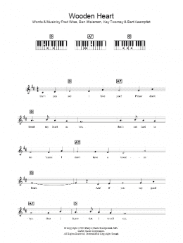 page one of Wooden Heart (Lead Sheet / Fake Book)