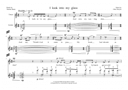 page one of I look into my glass (for tenor and guitar) (Piano & Vocal)