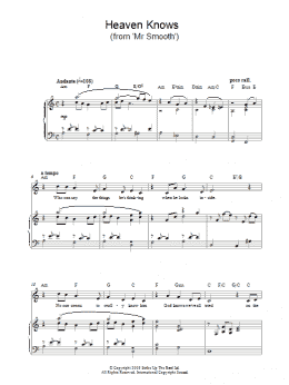 page one of Heaven Knows (Easy Piano)