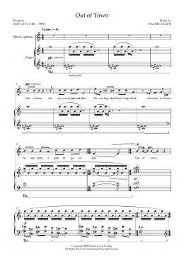 page one of Out of Town (for soprano and piano) (Piano & Vocal)