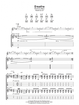 page one of Breathe (Guitar Tab)