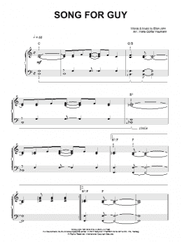 page one of Song For Guy (Easy Piano)