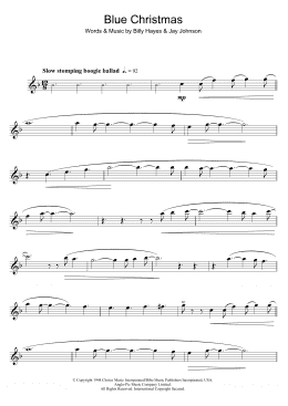 page one of Blue Christmas (Flute Solo)