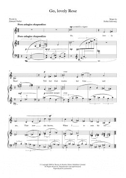 page one of Go, lovely Rose (for mezzo-soprano and piano) (Piano & Vocal)