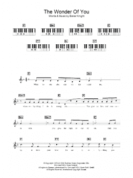 page one of The Wonder Of You (Lead Sheet / Fake Book)