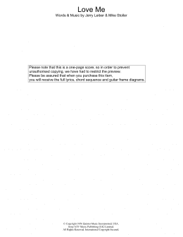 page one of Love Me (Guitar Chords/Lyrics)