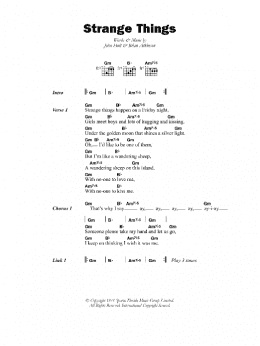 Strange Things (Guitar Chords/Lyrics) - Print Sheet Music Now