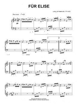 page one of Für Elise (Piano Solo)