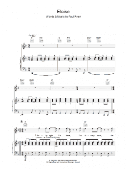 page one of Eloise (Piano, Vocal & Guitar Chords)