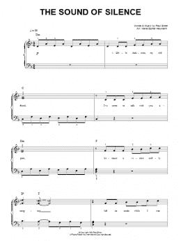 page one of The Sound Of Silence (Easy Piano)