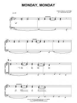 page one of Monday, Monday (Easy Piano)